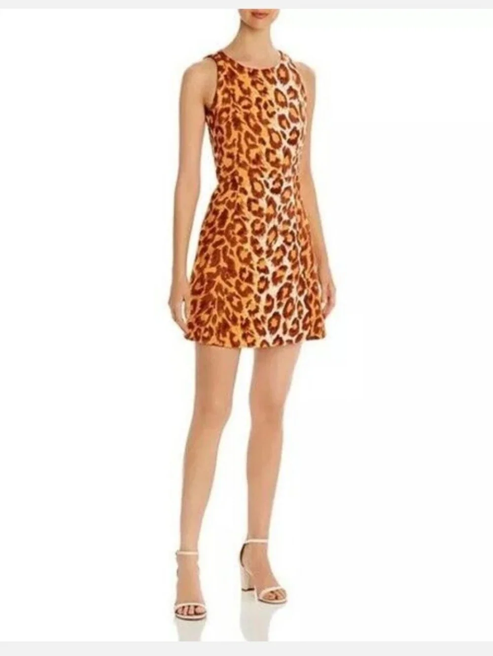 Kate Spade Panthera Ponte Sleeveless Cheetah Print Shift Mini Dress XS Baddie